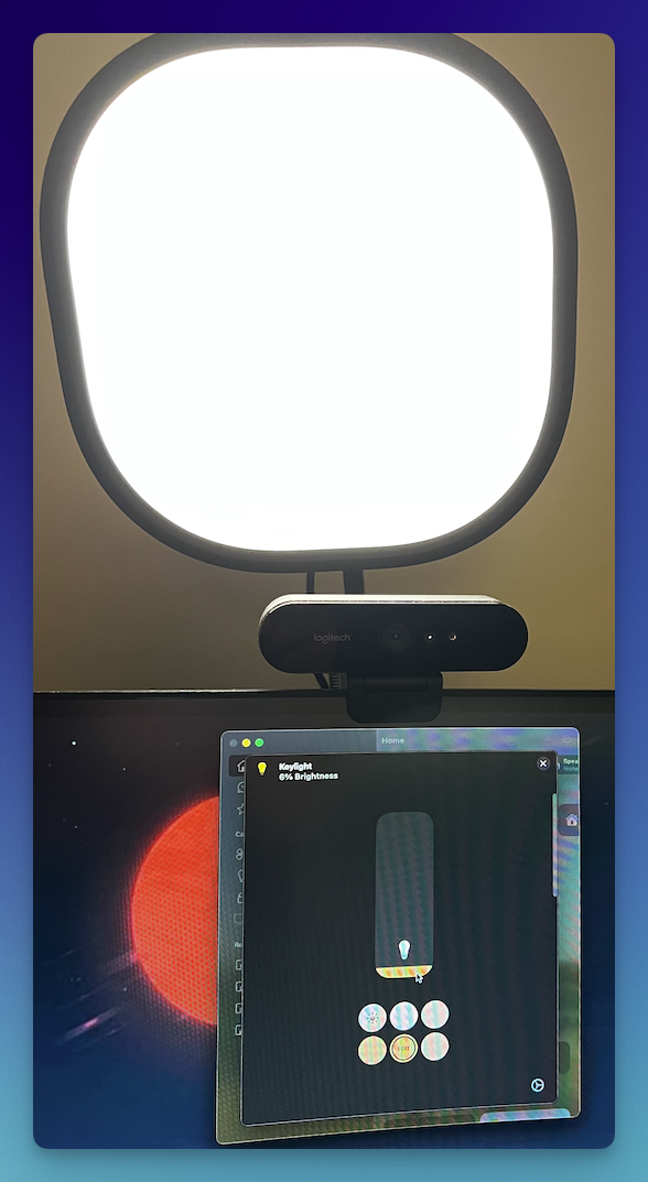 Elgato Keylight Air over Home.app