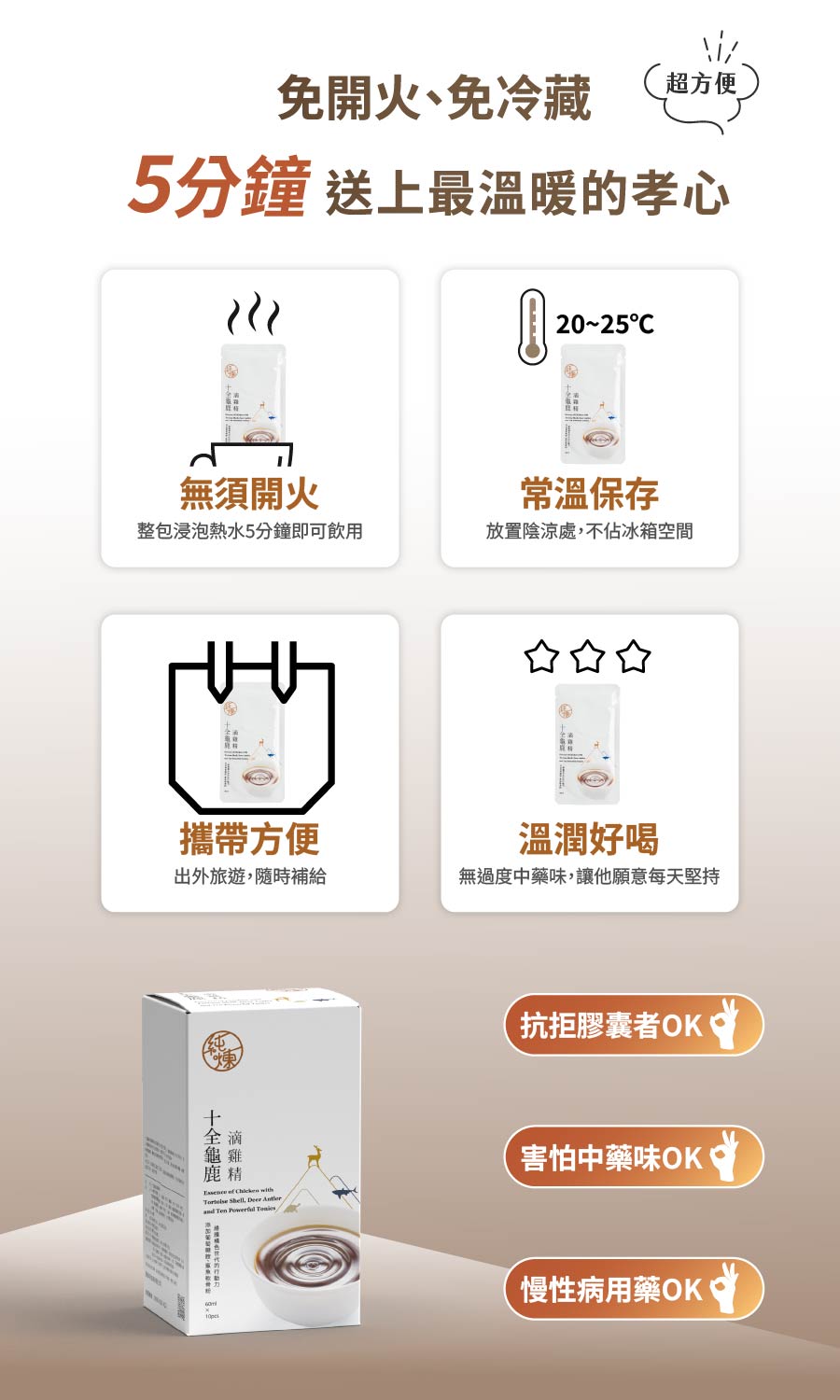 常溫保存,好攜帶、加熱快