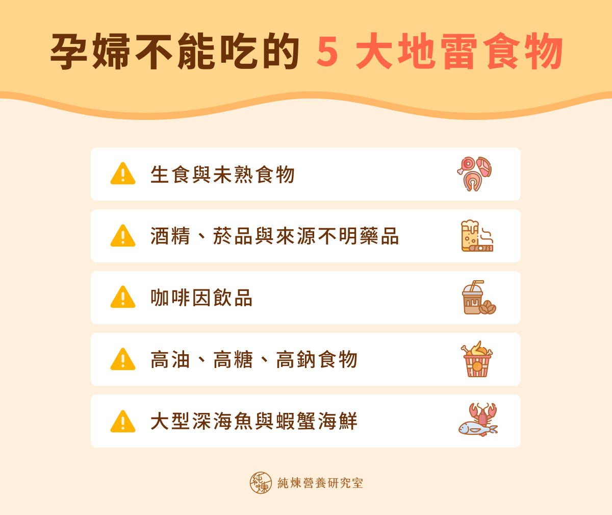 孕婦不能吃的5大飲食地雷