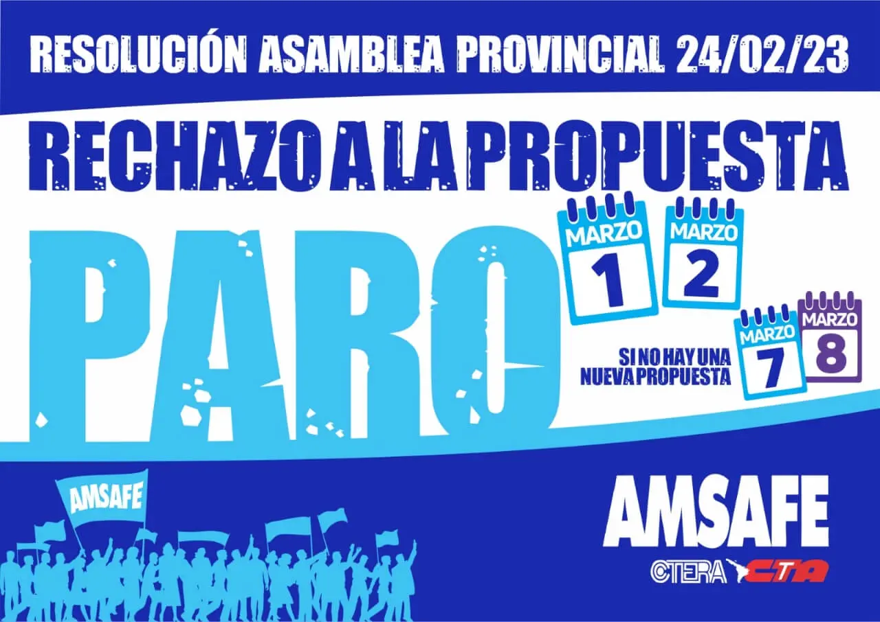 Cartel paro docente