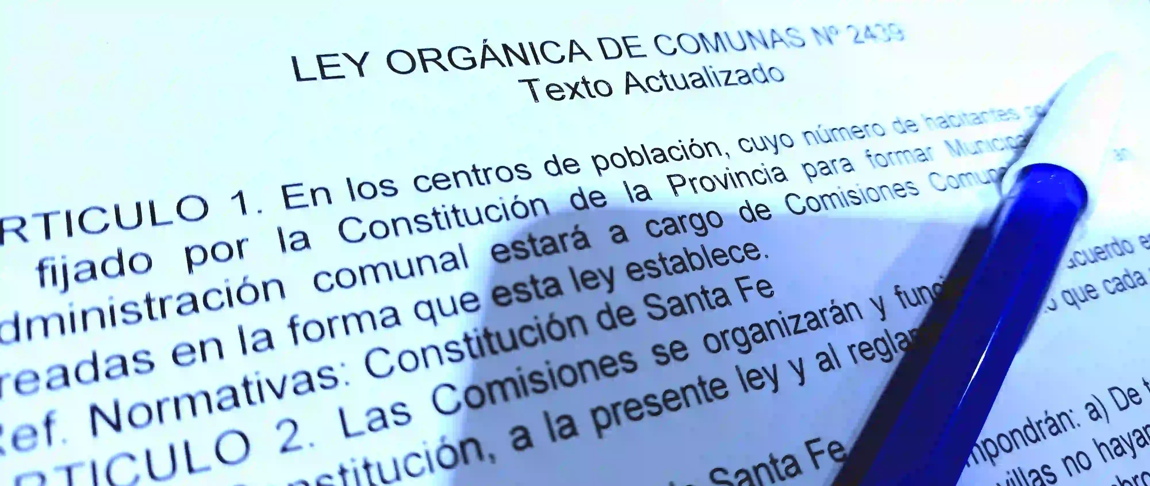 Texto inicial de la Ley Orgánica de Comunas