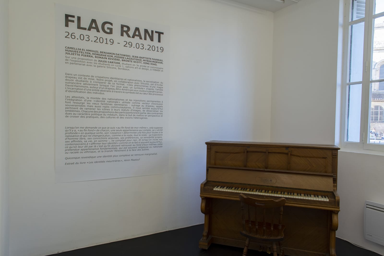 Flag Rant, vue d’ensemble, Galerie des Tables