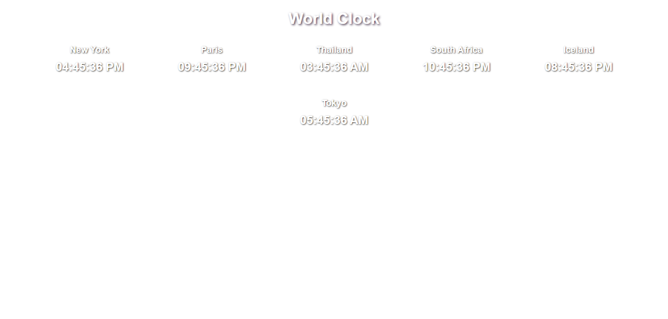 clear world clock finished