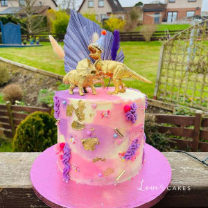 Celebration cake: A fairy on top