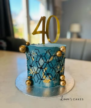 Celebration cake: A number on top