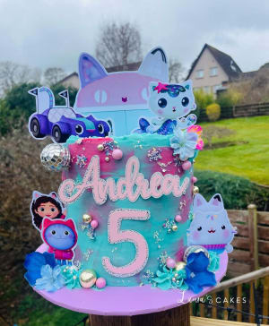 Celebration cake: A little mermaid theme and a name on it