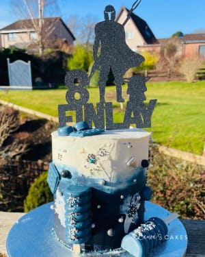 Celebration cake: A Mandalorian cake
