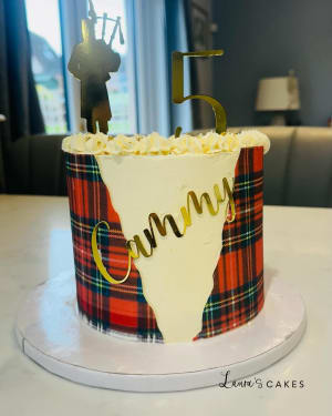 Celebration cake: A deer on top