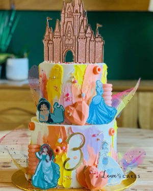 Celebration cake: A castle on top