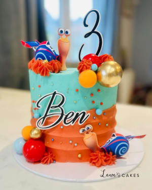 Celebration cake: A birthday cake with a number on top