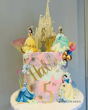 Celebration cake: A castle on top