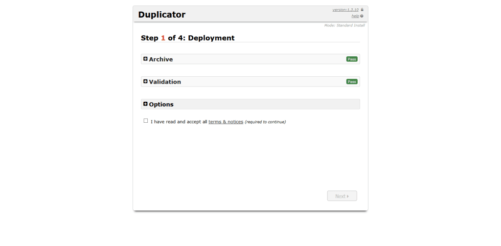 Duplicator Packages step5