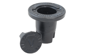 Gatedeksel med rundt lokk