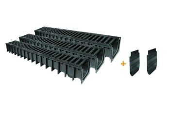 Garasjepakke Dreneringsrenner i PP med rist i Duktiljern B125