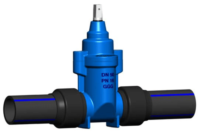 Bakkekraner med PE-ender PN10-PN16