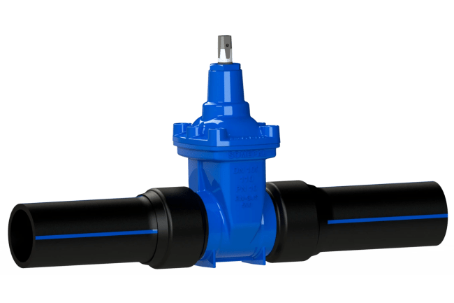 Sluseventil 3000 med PE-ender PN16 SDR11