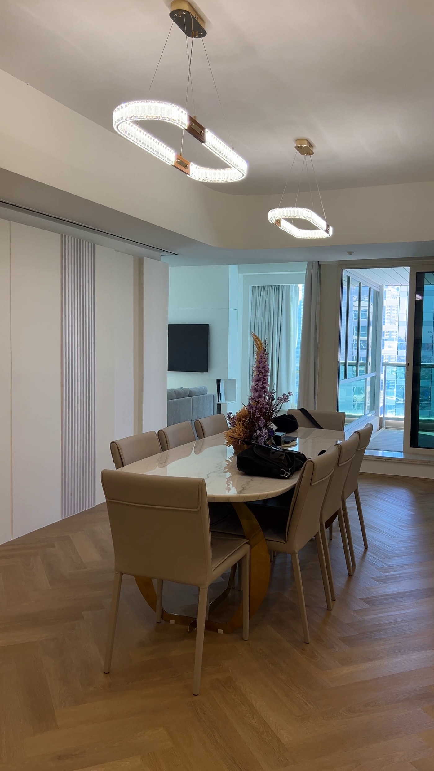 Turnkey Dubai Marina apartment renovation with finished interior styling and coordinated site execution.