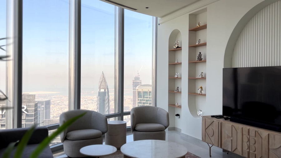 Burj Khalifa Apartment Turnkey Renovation finished interior detail 6