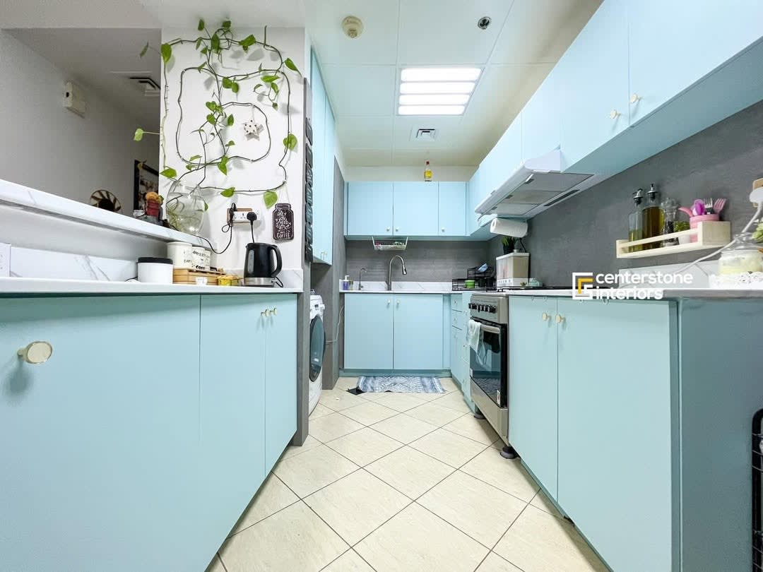 Sky Blue Kitchen Transformation