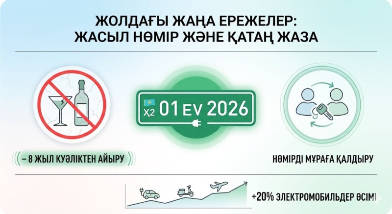 Электромобильдерге жасыл нөмір беріледі
