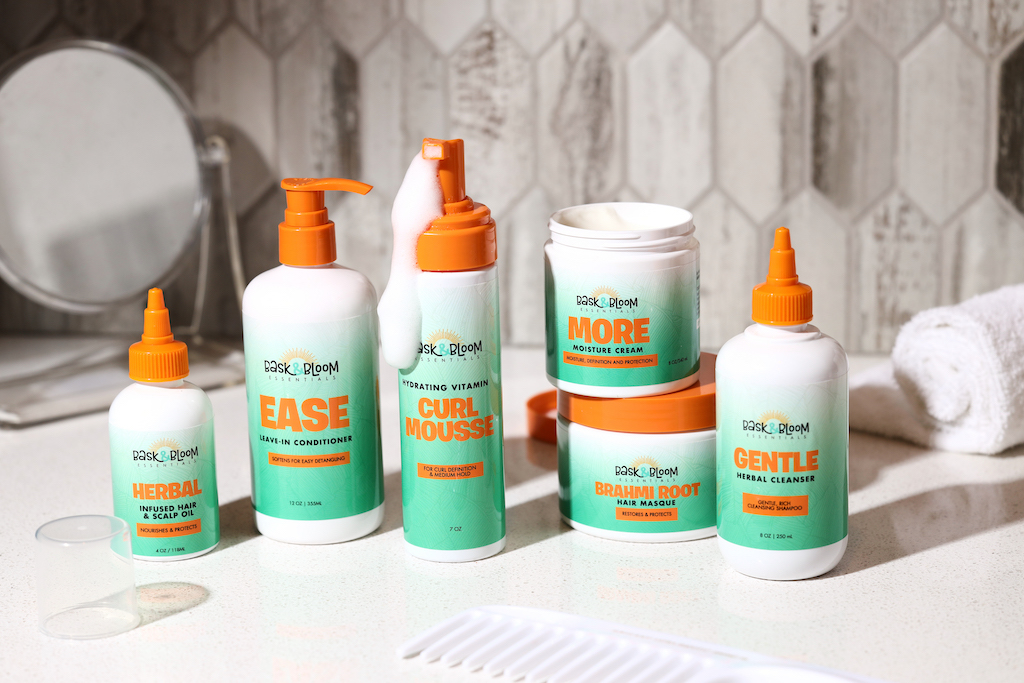 Bask & Bloom Essentials display banner