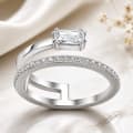 Modern Geometric Open Wrap Ring view 1