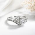 925 Sterling Silver Geometric Dual Triangle Ring view 3
