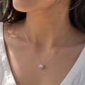 925 Sterling Silver Eternal Swirl Solitaire Pendant view 3