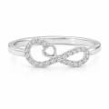 925 Sterling Silver Infinite Love Heart Ring view 3
