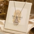 925 Sterling Silver Lucky Four Heart Clover Pendant view 2
