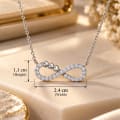 925 Sterling Silver Pavé Infinity Heart Necklace view 2