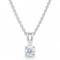 925 Sterling Silver Classic Brilliant Solitaire Pendant view 1
