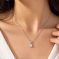 925 Sterling Silver Classic Brilliant Solitaire Pendant view 2