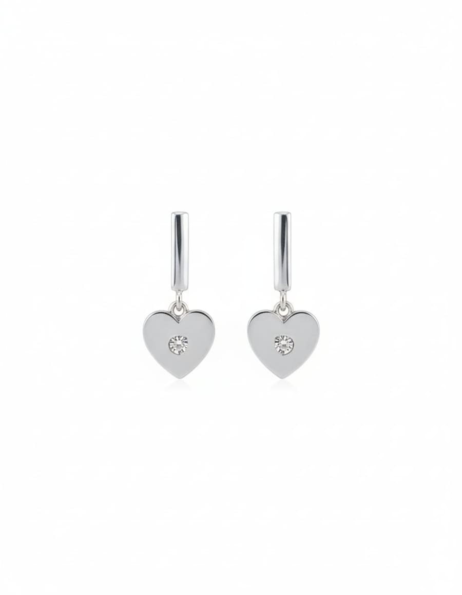 5 Sterling Silver hanging Heart Stud Earrings 925 silver jewellery SIVAAH