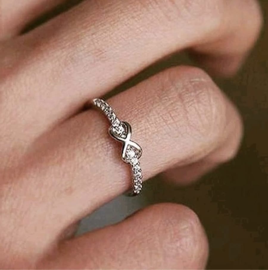 925 Sterling Silver Infinity Stone Ring 925 silver jewellery SIVAAH