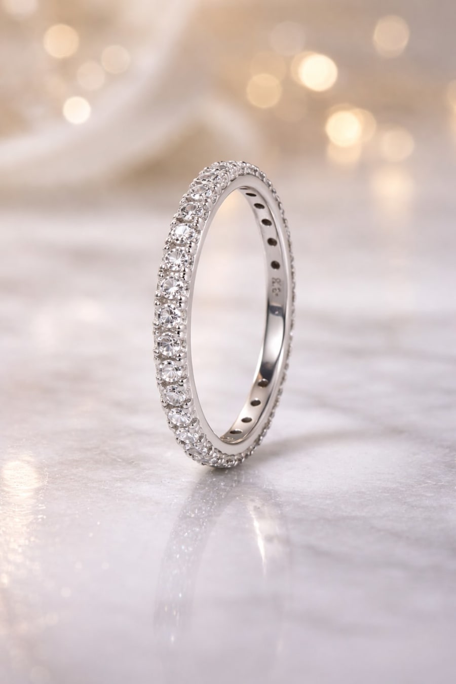 Sterling Silver Sparkling Full Eternity Band 925 silver jewellery SIVAAH