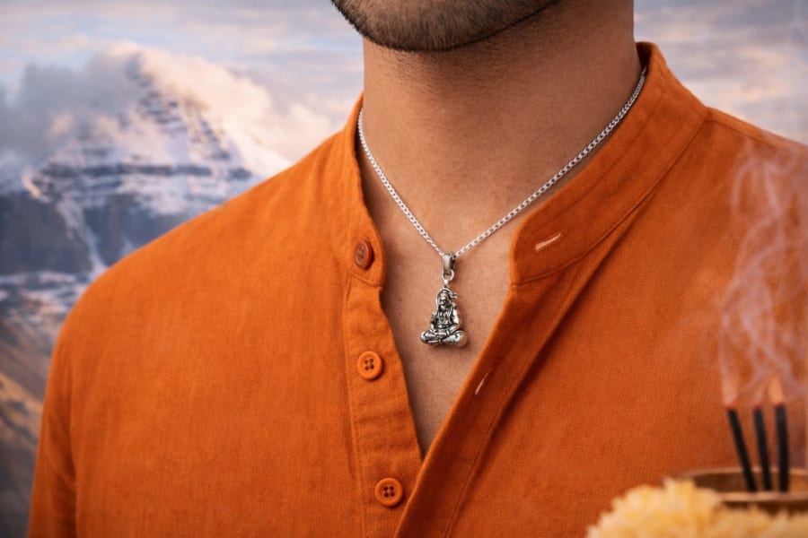 925 Sterling Silver Sitting Hanuman Ji Locket 925 silver jewellery SIVAAH