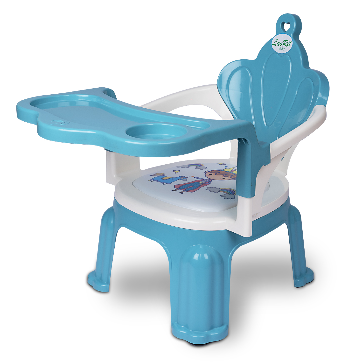 Baby Feeding Chair with Detachable Tray - Blue (Boy)