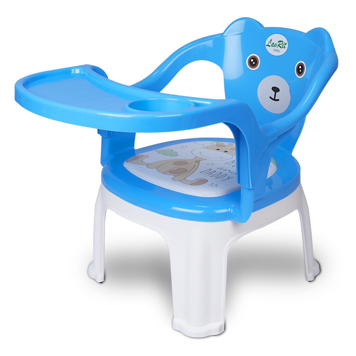 Baby Feeding Chair with Detachable Tray - Blue