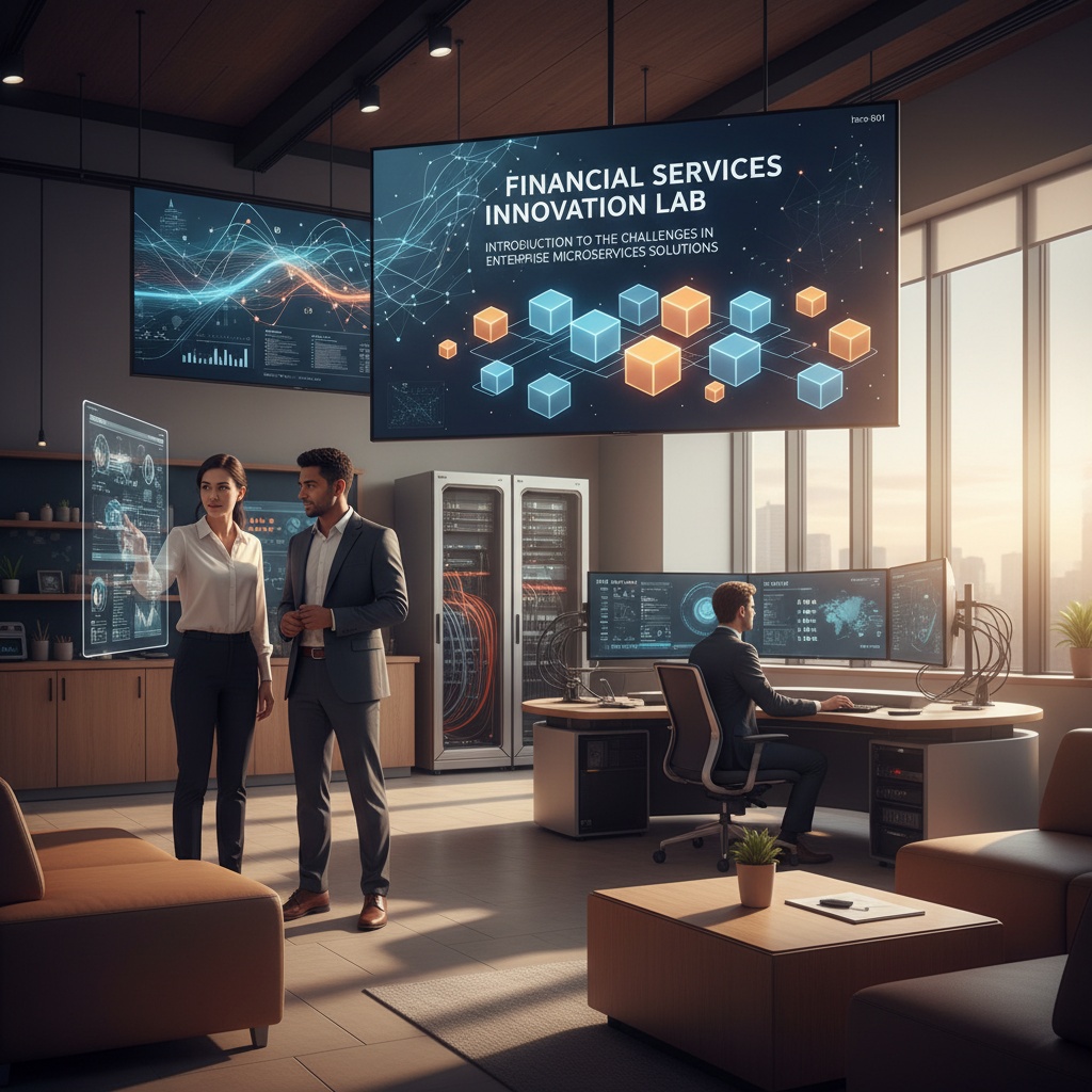 Infographic showing key concepts in enterprise microservices patterns