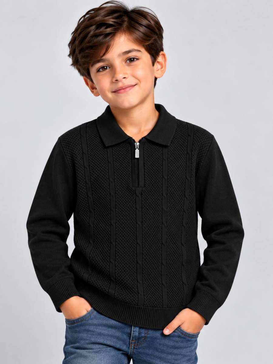 WOOL SWEATER — Black