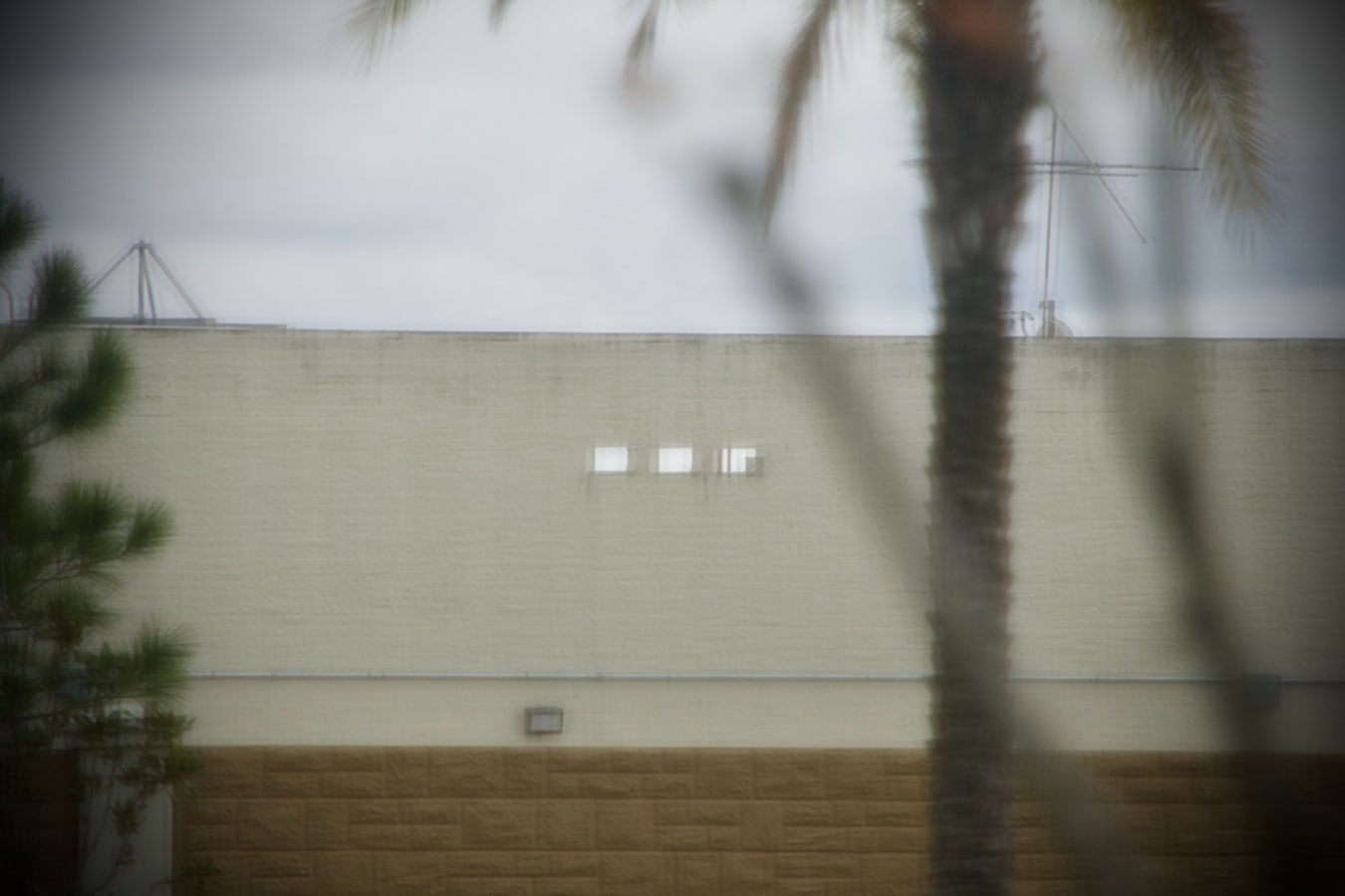3 holes in the side of a wall.
