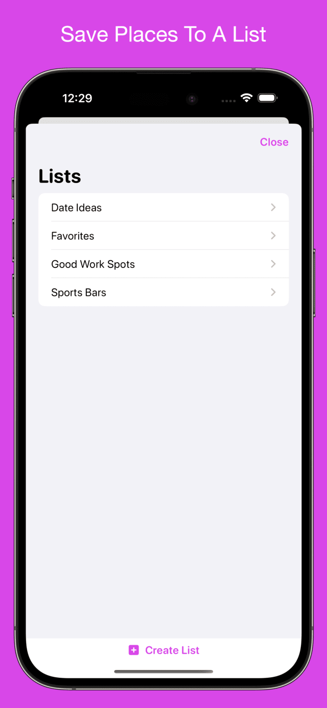 Lists, light mode