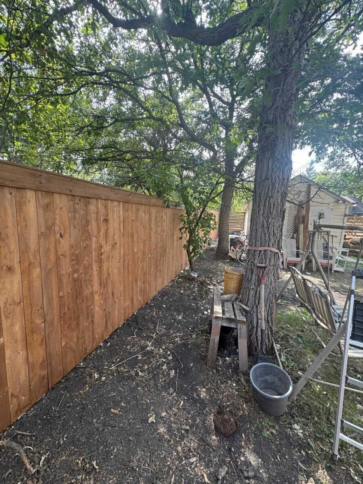 Wood fence