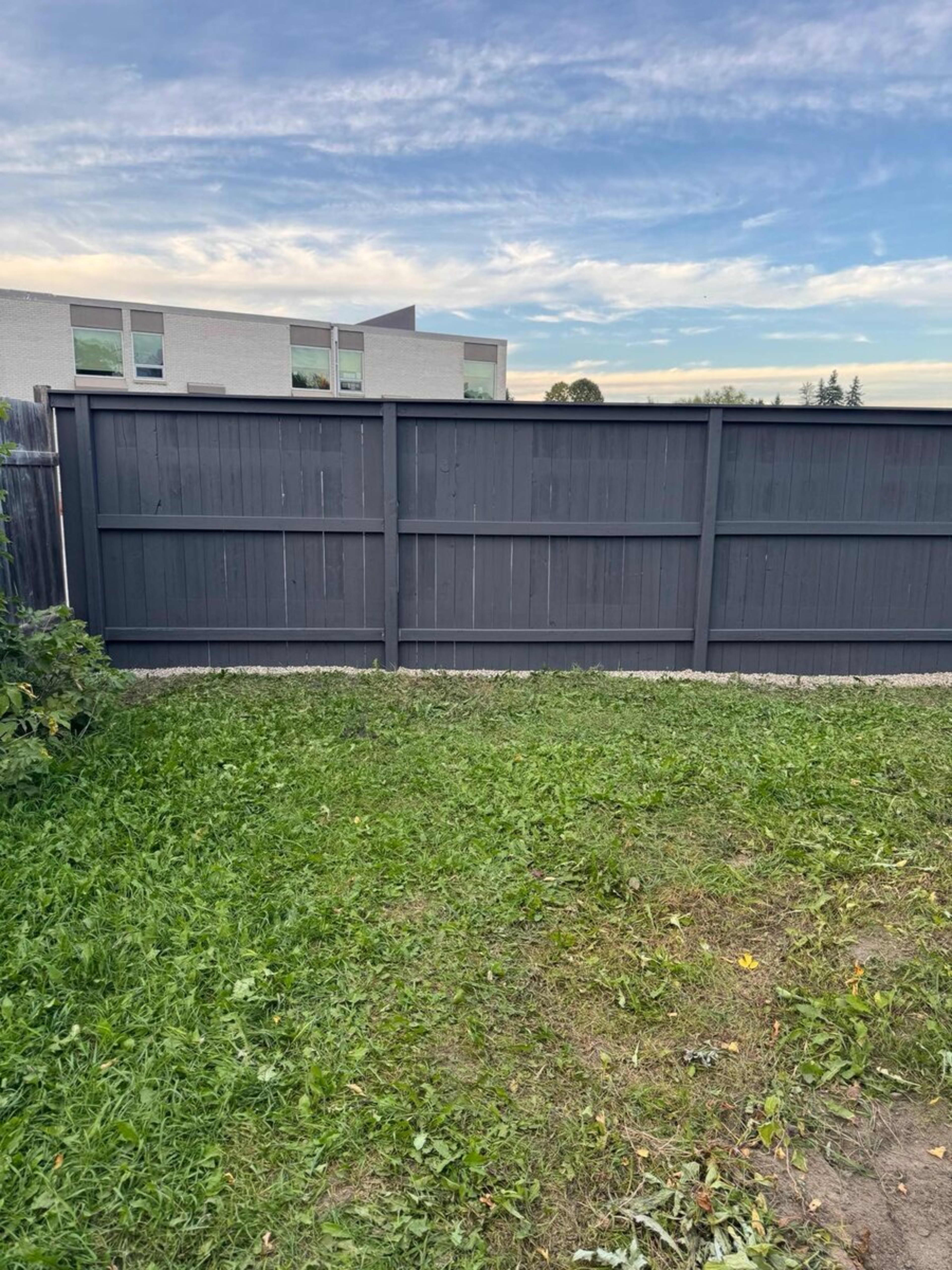 Wood fence installation