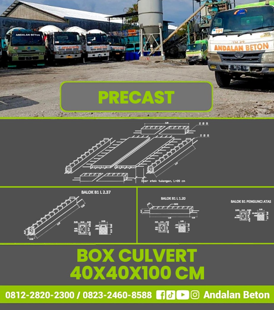 Box Culvert 40x40x100 cm