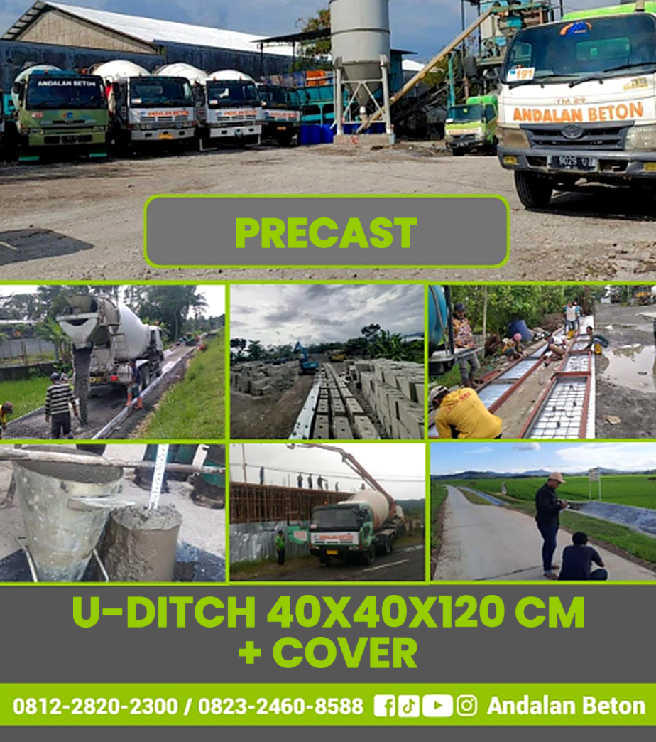 U-Ditch 40x40x120 cm + Cover