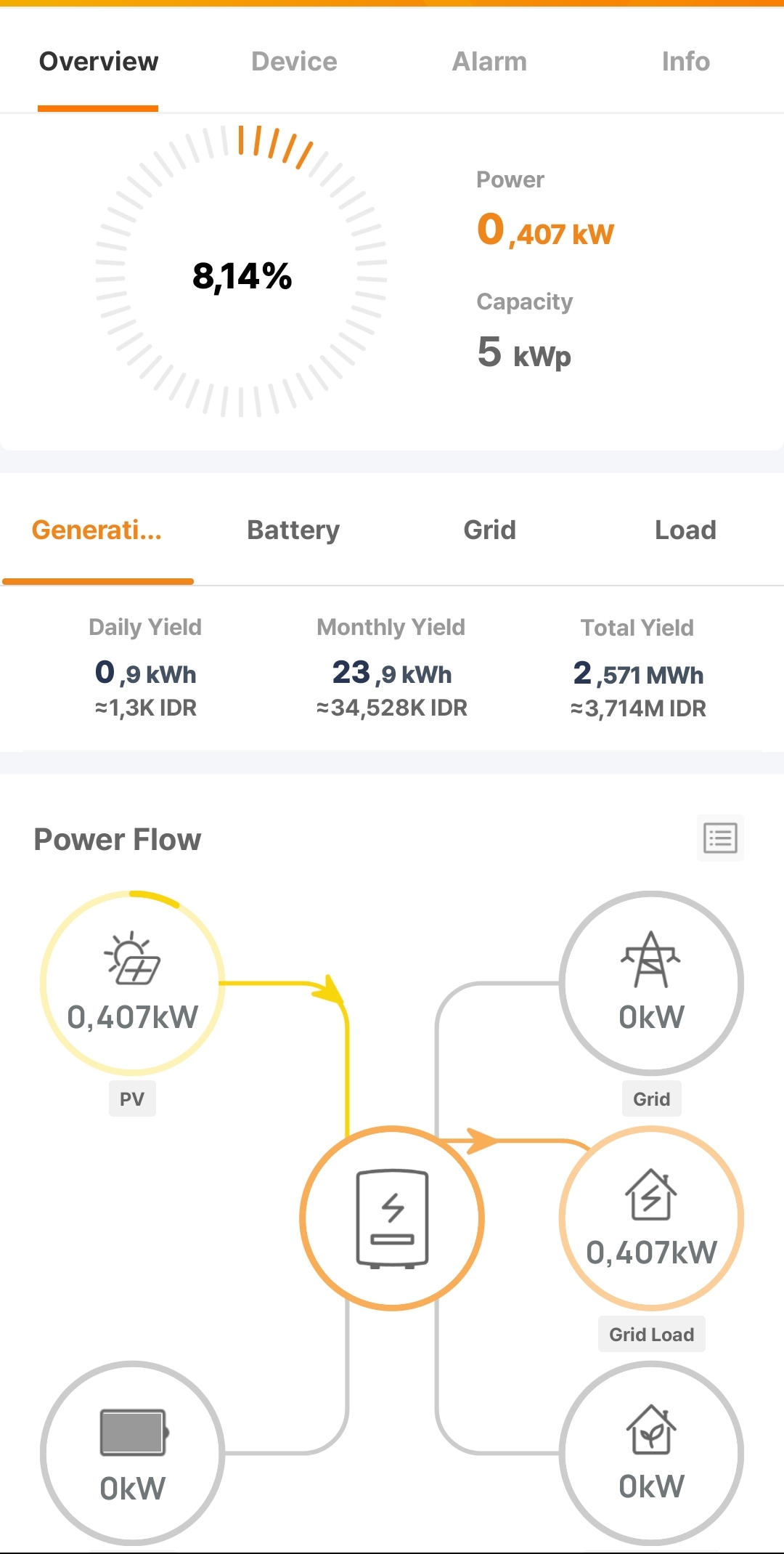 SolisCloud App Interface