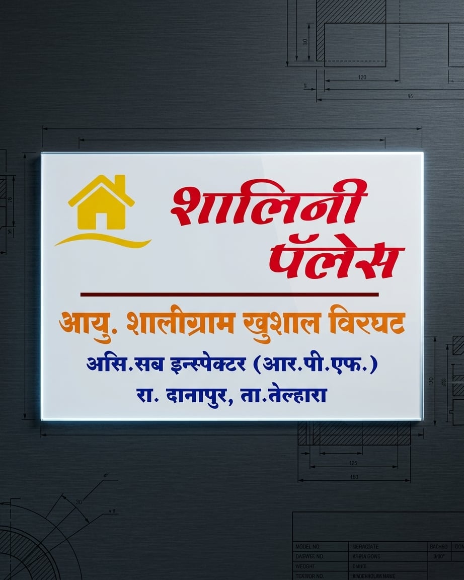 Name Plate For Home & Flat by Marathi Design