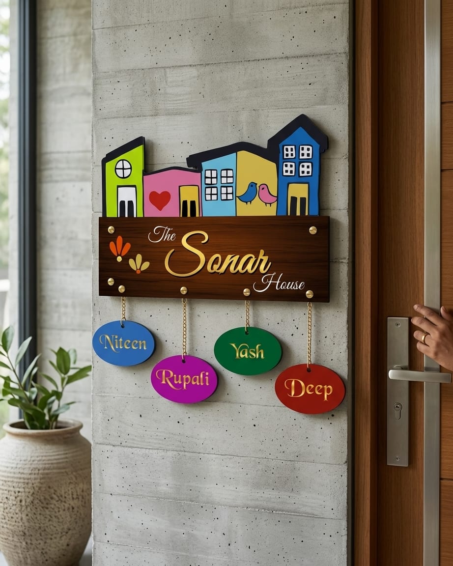Customize Name Plate for Home by Marathi Design